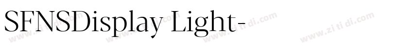 SFNSDisplay Light字体转换
